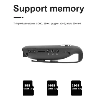 

130 Degree Mini Camcorder Dash Cam Police Body Motorcycle Bike Motion Camera US PLUG Support Motion Detection R20 HD 1080P