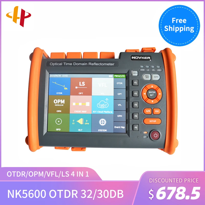NK5600 SM OTDR 1310 1550nm 30/32dB Novker Handheld inteated VFL 5MW Touch Screen OTDR|Оптоволоконное оборудование| |