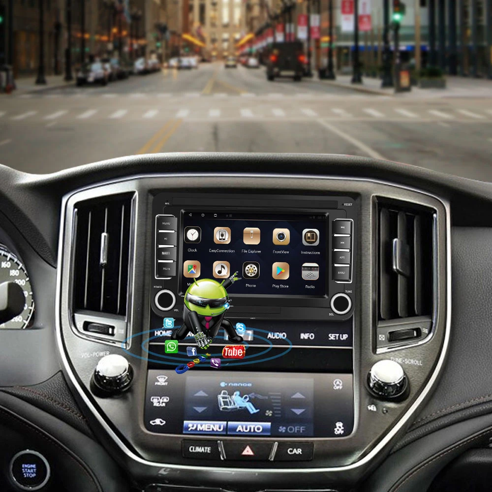 AMPrime Android 7 ''2Din gps автомобильный MP5 мультимедийный видео плеер Автомобильный Радио Авто Радио стерео аудио для VW/Skoda/Passat/Golf/Poloc
