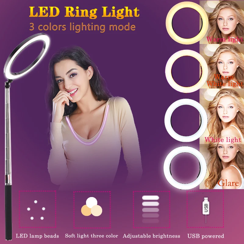  Orsda Led Ring Light selfie ringlight lamp video Studio light ring lamp with tripod for photo Youtu - 4000066785414