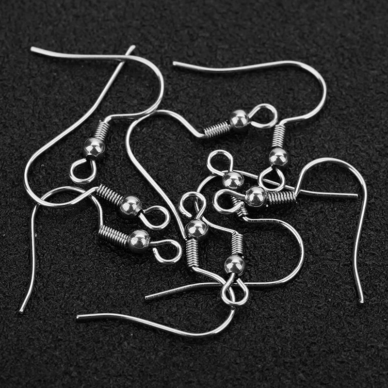 

50pcs/lot 2 Styles Stainless Steel Earrings Wire Hook High Quality Earring Hooks for DIY Earrings Jewelry Making Findings
