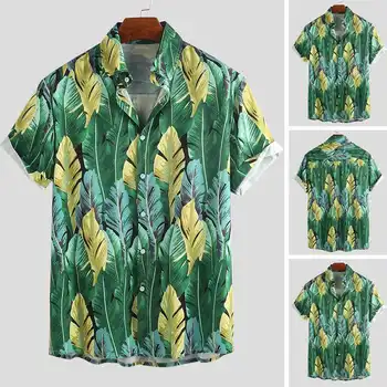 

Summer Printing Men Hawaiian Shirt Breathable Short Sleeve Brand Casual Streetwear Beach Fashion Mens Shirts Button Tops Chemise
