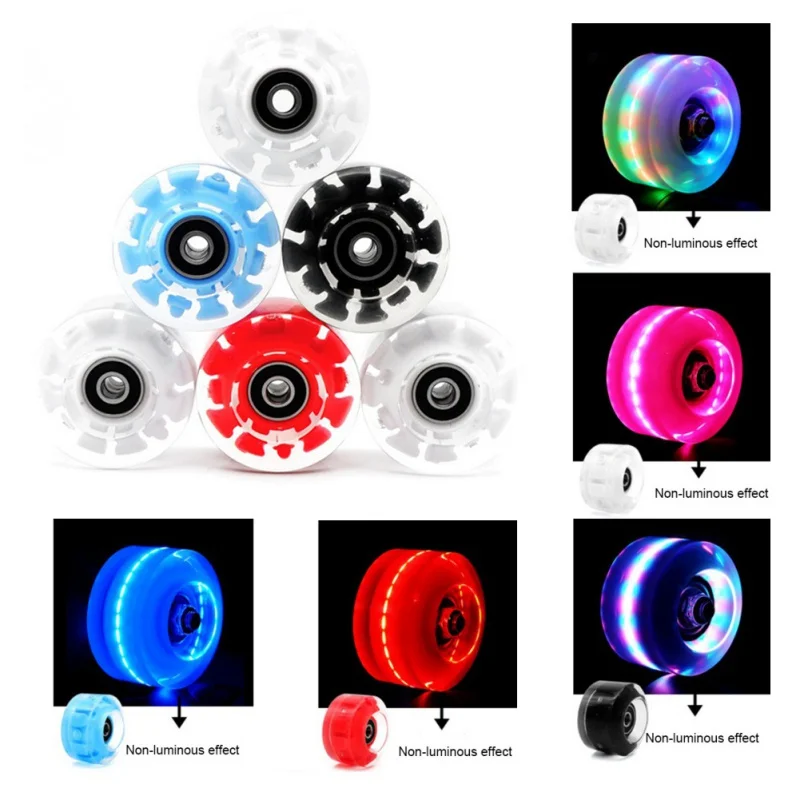 

4 pcs Glow Skate Flash Wheel Micro Scooter Flashing Roller Back Rear Skateboard Scooter Ball Roller Wheel