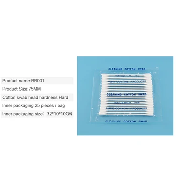 

10Box Disposable Wet Clean Tool Double Head Cleaning Cotton Swabs For Phone Cleaning Stick
