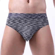 Men's Sexy Underwear Briefs Low Rise U Convex Pouch Breathe High Elastic Underpant Mens Bikini Solid Seamless Low Waist Pantie