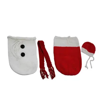 

New Children's Photography Props Hand-knitted Wool Cartoon Snowman Sleeping Bag Suitable For 2-6 Months Baby Cotton Material