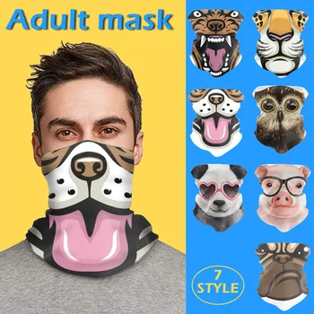 

Animal Print Unisex Bandana Neck Gaiter Tube Headwear For Women Men Face Scarf Cycling Biker Scarf Wind Face masks Free shipping