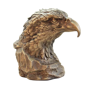 

Vintage Bronze Eagle Head Statue Creative Resin Animal Sculpture Ornament Room Desktop Decoration Home Decoration Accessories