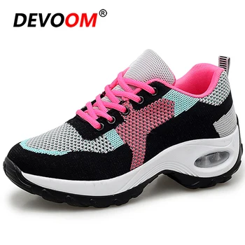 

2020 Outdoor Running Shoes For Women Summer Breathable Mesh Sneakers Women Jogging Sport Shoes Woman Air Cushion Platform Shoes