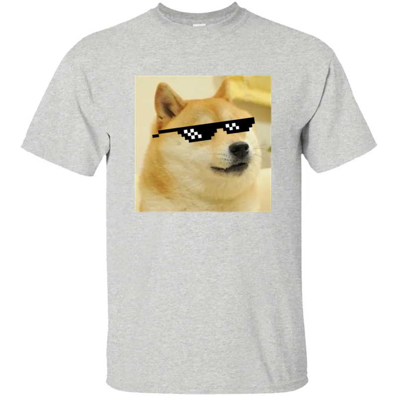 Men-Gray Популярная Футболка с принтом doge for presdient, одноцветная футболка с буквенным принтом, хлопковая Футболка с круглым воротником, топы в стиле хип-хоп - Цвет: Men-Gray