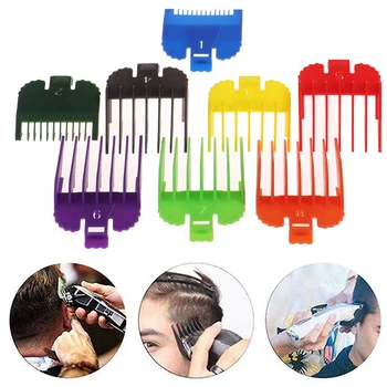 

8pcs Multiple Sizes Limited Combs Hair Clipper Cutting Tool Professional Electric Hair Clipper Colorful Guide Comb