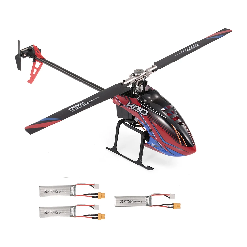 WLtoys XK K130-B RC вертолет бесщеточный 3D6G Flybarless S-FHSS трюк вертолет с 3 батареей без пульта дистанционного управления