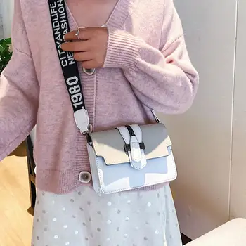 

Hot Sale Handbags Classic Delicate Texture Fashion Messenger Bag Women PU Leather Purse Letters Wide Shoulder Mini Handbag