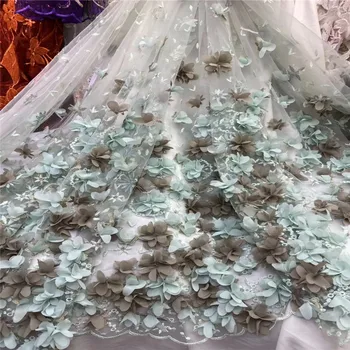 

Madison New Arrival 3D African Dry Lace Fabric Embroidery French Mesh Lace Fabrics With 3D Flower For Nigerian Party Dresses