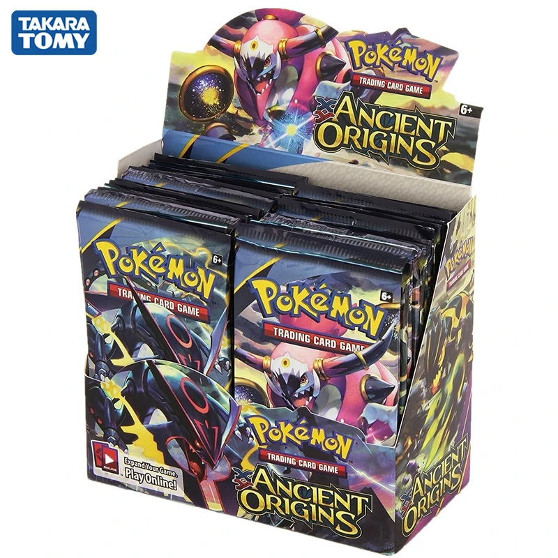 324 unids/caja tarjetas de Pokemon Xy: antiguos Orígenes de caja de tarjeta de juego de juguetes de los niños día Giftbirthday regalo