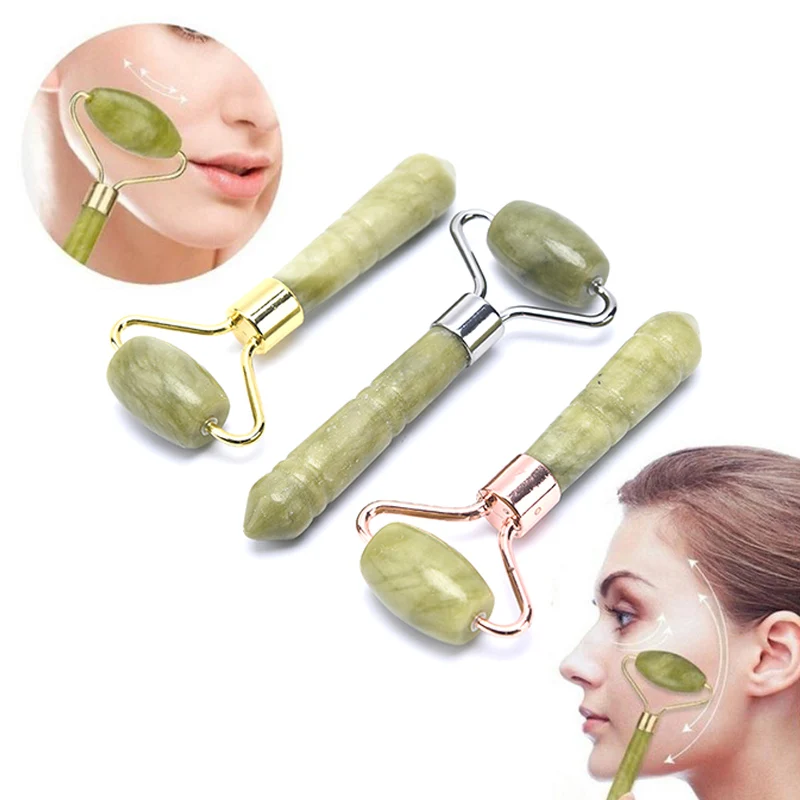 Jade Facial Massage Roller Single Head Jade Stone Face Lift Hands Body Skin Relaxation Slimming Beauty Health Skin Care Tools
