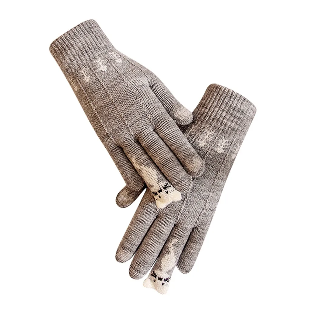 Новые женские зимние вязаные теплые бархатные перчатки женские зимние трикотажные перчатки теплые бархатные перчатки#40