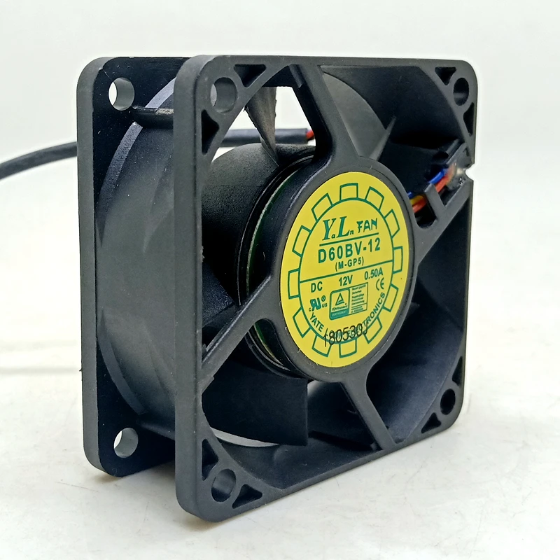 New 6025 12v Double Ball Fan 6cm Computer Server Cpu Cabinet Power