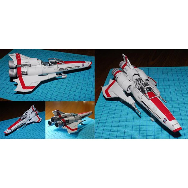 Battlestar Viper 2 Viper Mk2 3D Paper Model DIY Handmade Spacecraft Toy 3