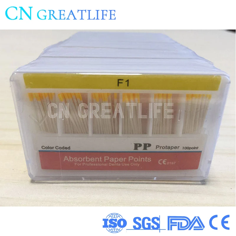 

10box/lot F1/F2/F3 Professional Disposable Endodontic File Dental Materials Absorbent Paper Points Paper Point Dental Absorbent