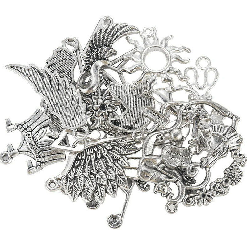 

50g Vintage Tibetan silver beads Metal mixed charms for Jewelry Making Diy Pendants