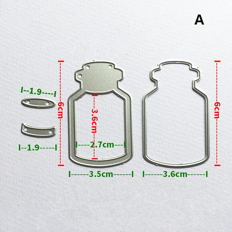 Скрап букинг желаний бутылки металла режущие штампы ремесло вырезание рамки штампы трафарет бумаги шейкер карты изготовление 2 стиля