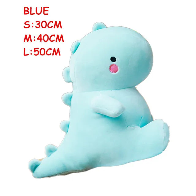 Ultra Soft Lovely Dinosaur Plush Doll Huggable Pink/Blue Stuffed Dino Toy Kids Huggable Animals Plush Toy 30/40/50cm