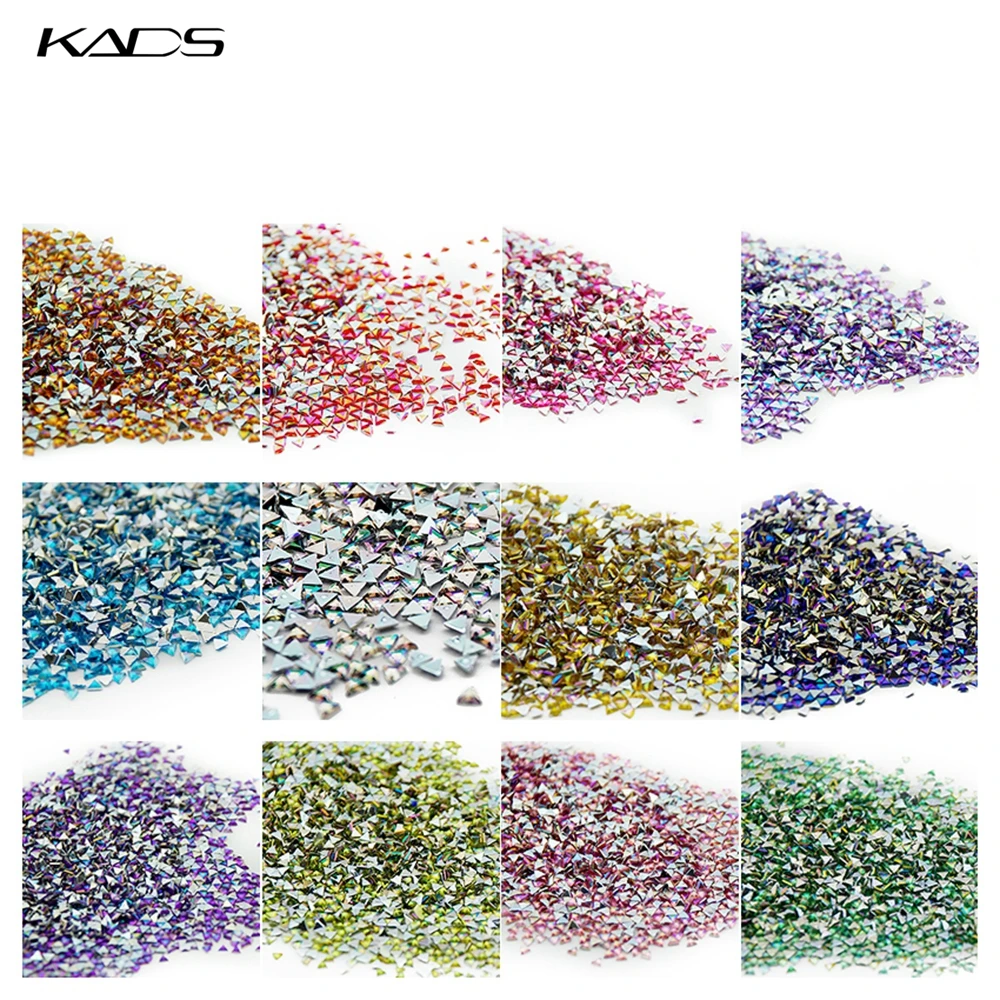 

KADS 500 шт. детали для ногтей подвески треугольной формы украшения со стразами принадлежности для дизайна ногтей аксессуары для дизайна ногтей DIY салон инструмент