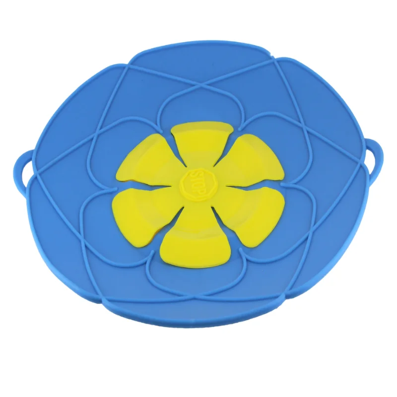 Blue Силиконовая крышка для кастрюли, кастрюли, кухонные аксессуары, кухонные принадлежности, кухонная посуда с цветами, аксессуары для дома и кухни, гаджеты - Цвет: Blue