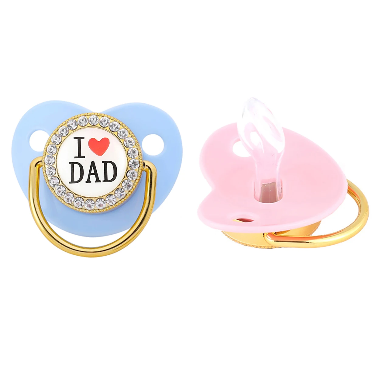 

I Love Mum Baby Pacifier Dummy Silicone Infant Nipple Newborn Pacifier Baby Shower Gifts Bling Baby Soother For Girls Boys