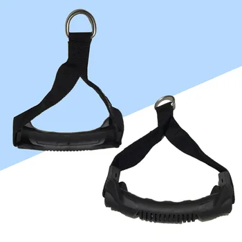 

2pcs D Ring Pull Rope Handle Arm Tricep Pulldown Training Rope Handle V Bar Gym Training Arms Strength Fitness Gym Equipment