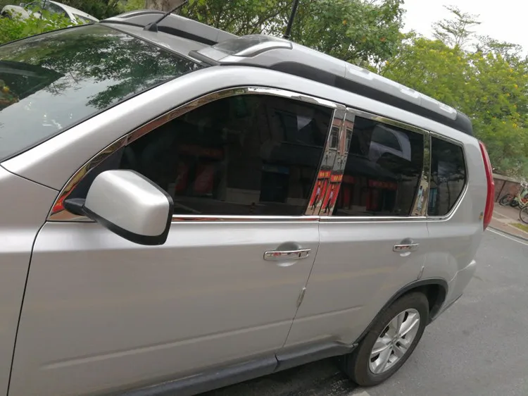 Нержавеющая сталь внешний подоконник крышка планки для nissan x-trail 2008 2009 2010 2011 2012 2013