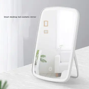 

Dormitory Desktop Makeup Mirror Female Desktop Led With Light Portable Folding Bracket Fill Light Mirror