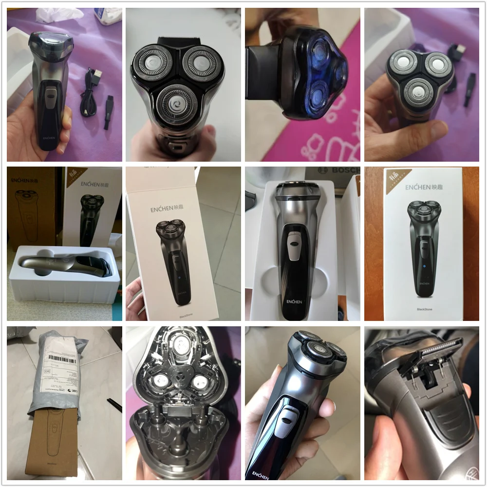 Xiaomi Electric Shaver Razor Enchen BlackStone 3D Machine Beard Washable Type-C Rechargeable for Men Gift Smart Control