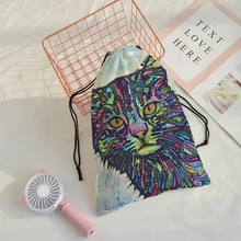 Crowsdale женский геометрический рюкзак с принтом для путешествий, женская сумка mochila на шнурке, мужские рюкзаки, Рождественская сумка, 32 см x 40 см