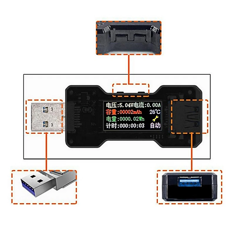 Вольтметр DC USB Тестер Цифровой Amperimetro Ток Напряжение емкость мультиметр Детектор зарядное устройство индикатор заряда аккумулятора
