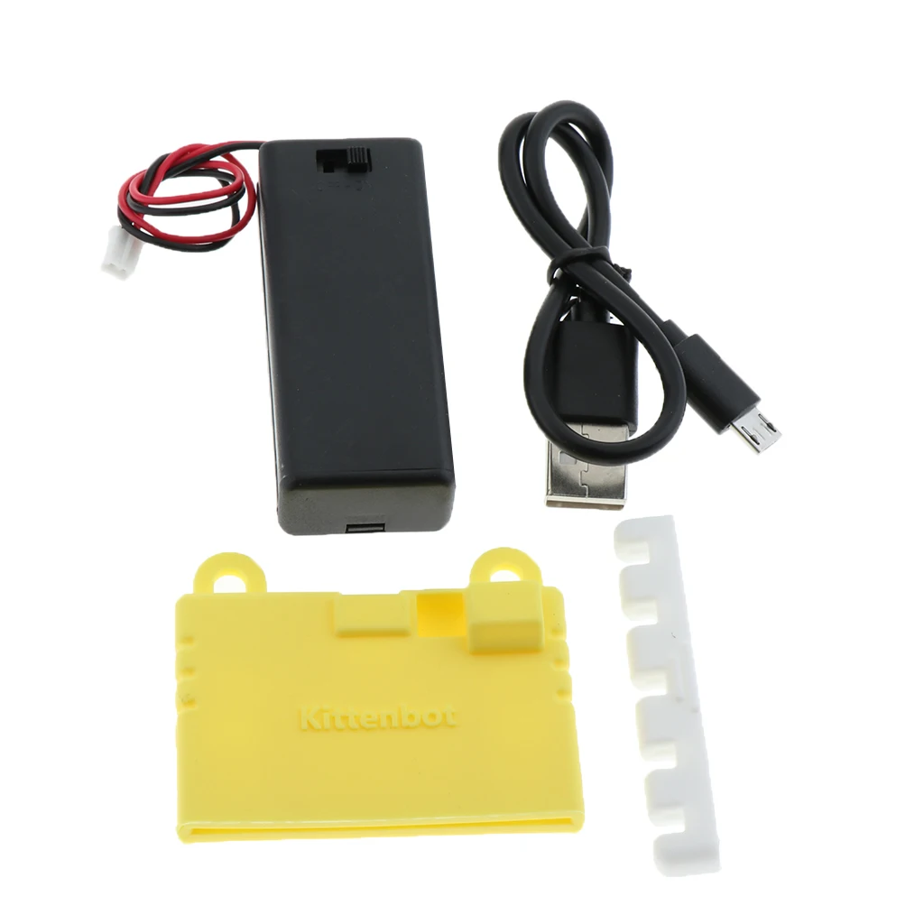 Силиконовый чехол+ блок питания+ набор кабелей для BBC Micro Bit Kit, желтый
