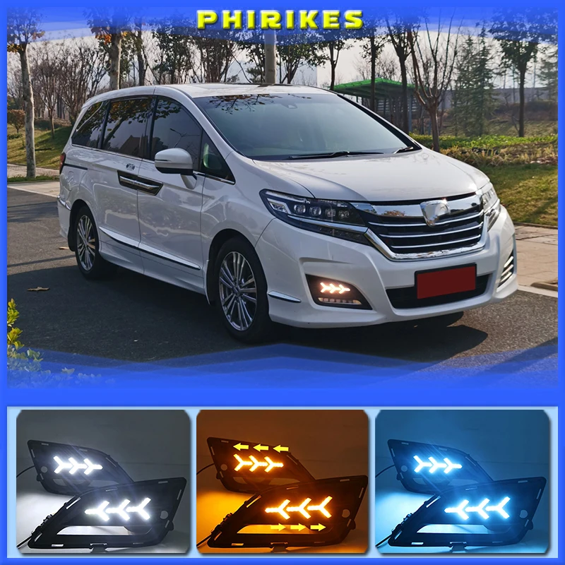 

1set car headlight for honda elysion daytime Light car accessories 2016~2019 LED DRL headlamp for elysion fog light