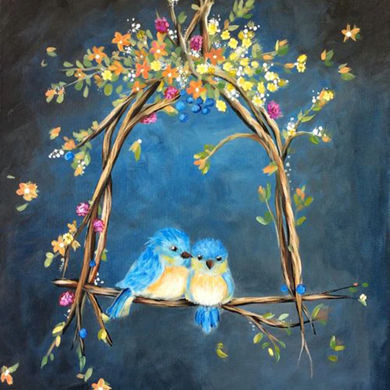 5D DIY Diamond Painting Full Square/Round &quotBird couple&quotDiamond Embroidery Rhinestones Pictures Mosaic Home Decor | Дом и сад