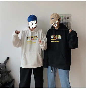 

Men's fashion casual hoodies Harajuku Japan One piece anime funny print unisex loose sweatshirt hip hop coat streetwear hoody