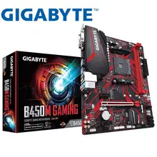 Новая настольная Материнская плата Gigabyte GA B450M GAMING для AMD B450/2-DDR4 DIMM/M.2/USB3.1/Micro-ATX/New/Max-32G AM4 платы