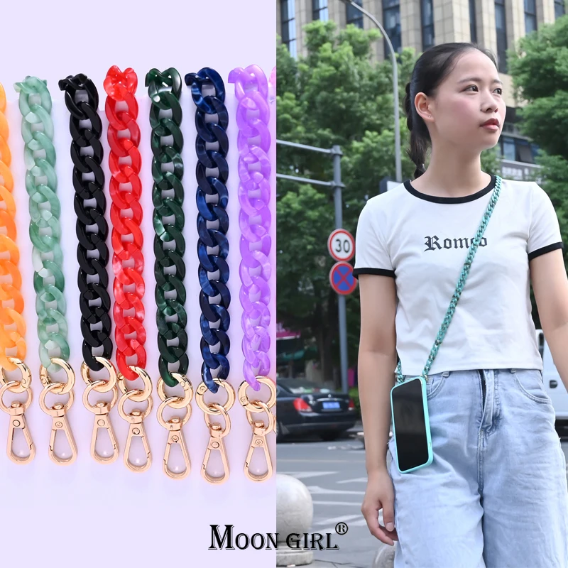 120CM Long Mobil Phone Lanyard Case Chain for Women Acrylic Bag Cell Mobile Pendant Hanger Accessories Jewelry |
