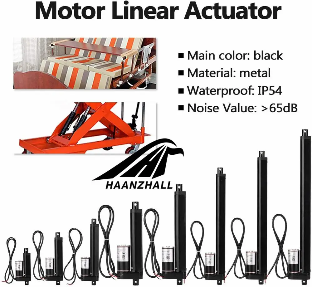 24V Attuatore Lineare 50 Millimetri 100 Millimetri 150 Millimetri 200 Millimetri Corsa Di Azionamento Lineare Lineare Motore Elettrico Di Controllo De