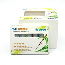 Arquivos rotativos dentários de soco 21mm 25mm sc pro niti sistema de arquivo sortido verde embalagem arquivos canal raiz estomatologia