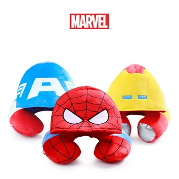 

Disney Marvel Hero U-Pillow Avengers United States Captain Iron Man Spider-Man Hooded U-Pillow Men Office Car Neck Pillow kids