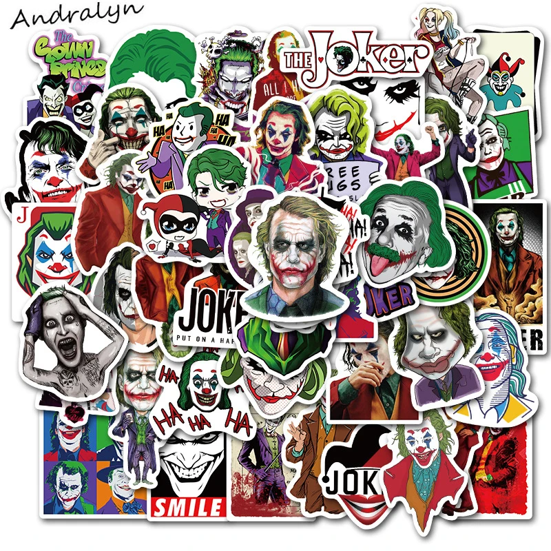 50 Pcs/Set Clown Cartoon Stickers For Bicycle Laptop Luggage Skateboard Motocycle Doodle Decor Helmet Surfboard DIY Stickers