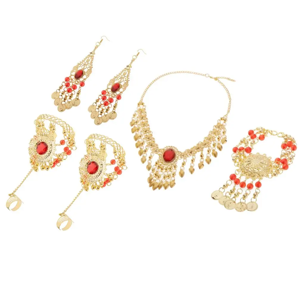 Belly Dance Jewelry Earrings Headpiece Set Proms Favor Dresses Costume Decor