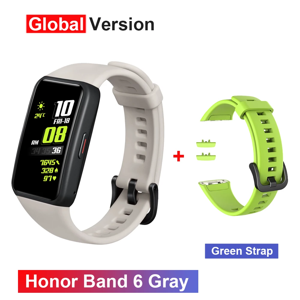 Original Honor Band 6 Global Version Smart Band Bracelet Watch Waterproof Heart Rate Monitor Blood Oxygen AMOLED Touch Screen 