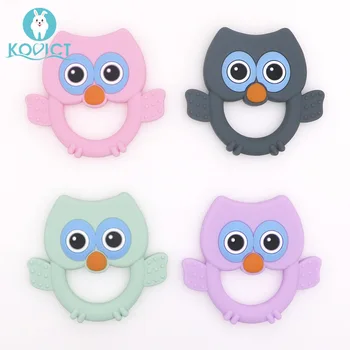 

Kovict 5/10pcs New parrot Silicone Baby Teether rodent Baby Teething Toys Chewable Animal Shape Baby Products BPA Free