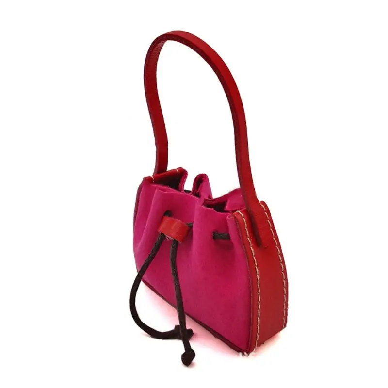 1 6 DIY Dollhouse Leather Small Satchel Bag Simulation Mini Handbag Miniature Decoration Accessory Kids Toy 1 1 6 DIY Dollhouse Leather Small Satchel Bag Simulation Mini Handbag Miniature Decoration Accessory Kids Toy 3